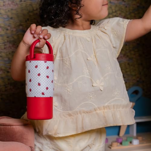 Image of HydroJug Sport 14 oz For Kids 4+ Water Bottle with Straw, Ladybug