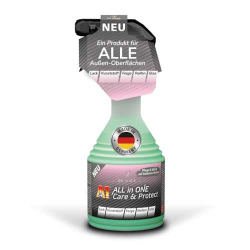 Dr. Wack A1 All in ONE Care & Protect Autopflege 500 ml I Für alle Auto-Außenoberflächen I Schutz Pflege & Versiegelung in 1 Schritt I Lackpflege Felgenschutz Reifenpflege & Regenabweiser