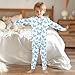 miaozhen Pajama Set Fashion Blue Butterfly White Pjs Winter 24M