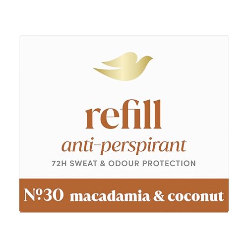 Dove No. 30 Macadamia & Coconut Anti-Perspirant Refill womens antiperspirant stick styled to last with 72h odour protection with Doves signature care dermatologically tested 35 ml (Refill Only)