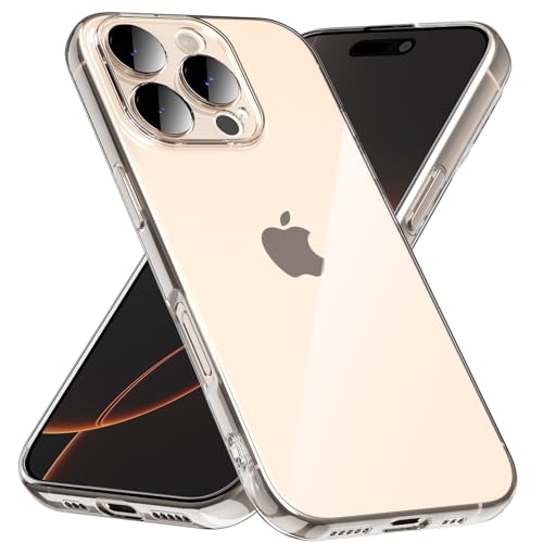 caslord Hülle Kompatibel mit iPhone 16 Pro Max weiche TPU Transparent Stoßfest Schutzhülle Durchsichtige Kratzfest Handyhülle Case Cover