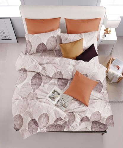 DALINA Textil - Fundas Nórdicas Cama 150 de 4 Piezas - Fundas Poliéster Nórdico 230x220 con 2 Fundas de Almohada 45x70 y Bajera Ajustable 150x190x20, Patrón Moderna de Poliéster Estampado