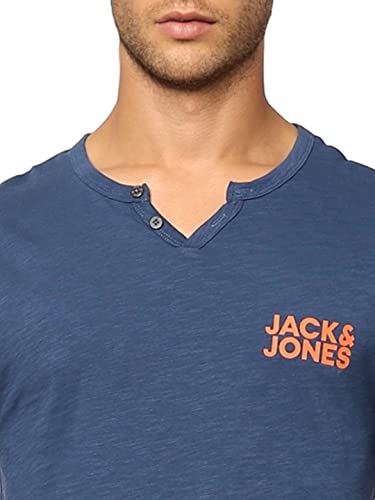 Image of JACK & JONES Men's Solid Regular Fit T-Shirt
