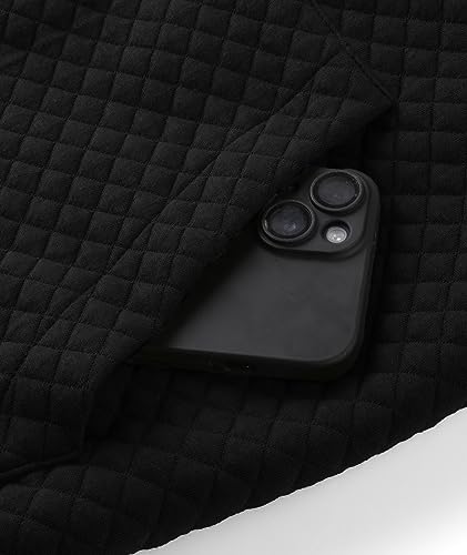 Image of GEEK LIGHTING Mens Fleece Lined Hoodies Zip Up Waffle Knit Thicken Hooded Sweatshirts Winter Jackets