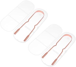 Limpadores de língua de cobre raspador de língua: Alívio do mau hálito higiene bucal para adultos, cuidados bucais saudáveis, dourado 2 peças