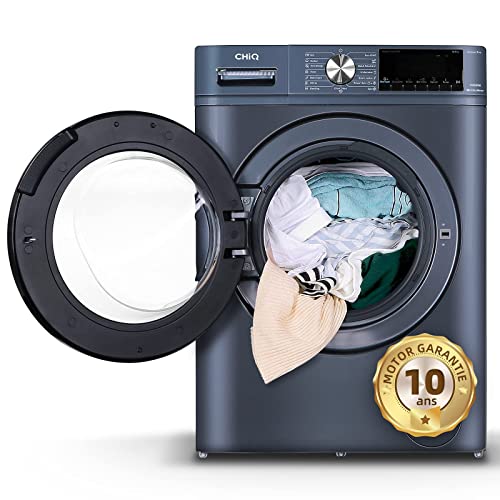 CHiQ Lave-linge CFL100-14586IM3X - 10 kg - 1400 tr/min -Largeur 57.7 cm - 64 L - Moteur inverseur - One touch - Lavage rapide