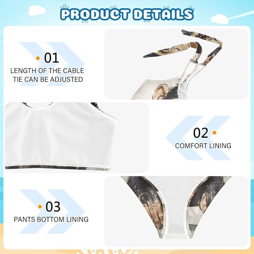 Monkey in Tub Paint Girls Bikini Sets 2 Piece Swimsuits Bathing Suit Swimwear4