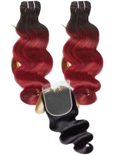 MLIP mlip Raw Bundles Human Hair Body Wave 18 20 inches 1B99J Bundles and 5x5 HD Lace Closure Body Wave 16 inches Natural Color