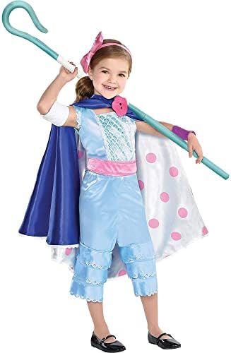 Party City Toy Story 4 Bo Peep Costume for Girls, Medium (8-10), Includes Jumpsuit, Skirt/Cape, Staff and More