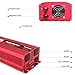 Cantonape 1500W/3000W(Peak) DC 24V to 110V/120V AC Power Inverter with Dual AC Outlets Dual 3.1A USB Car Adapter for Car Home Truck Outdoor Red