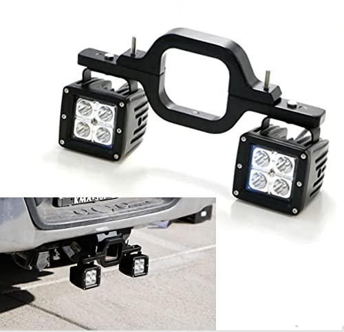 Cisung Universal Tow Hitch Mount Bracket Dual Led Back-Up Reverse Search Offroad Light #TOP6