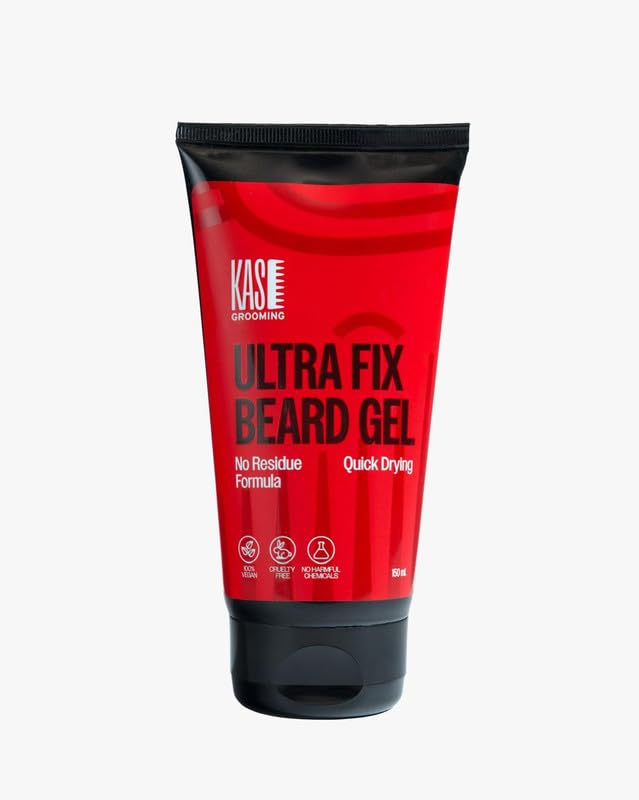 Image of Ultra Fix Beard Gel | Strong Hold & Long Lasting Styling Gel for Sikhs | Beard Shaping & Setting Gel | Short & Medium Beard | Alcohol & Paraben Free Beard Fixer