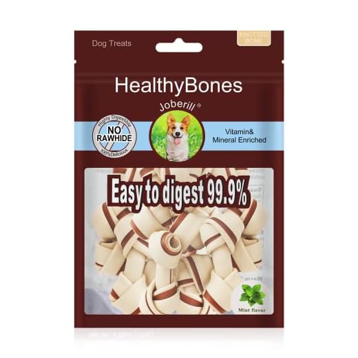 UrbanX HealthyBones Beef Rawhide Free Healthy Mini Chews for Norfolk Terrier and Other Small Terrier Dogs Great Foods for Training Rewards, 7 Count