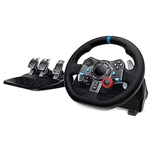 RajoNN Volante de PC, Volante de Carreras, Volante de Juegos, Volante y Pedales de Carreras Driving Force (PS4/PS3 y PC)