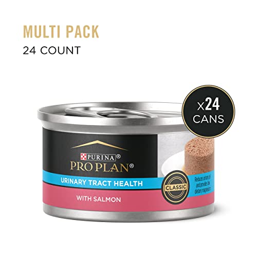 Purina Pro Plan Urinary Tract Cat Food Wet Pate, Urinary Tract Health Salmon Entree - (24) 3 Oz. Pull-Top Cans #TOP1