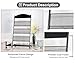 NIELONGHCY 4-Tier Metal Magazine Rack with 4 Wheels - Literature Display Holder for Libraries, Stores, and Exhibition Halls (White)(Black)