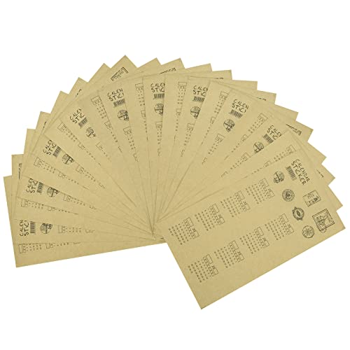 Onglets d'Index Adhésifs Papier Kraft Mensuels Autocollants de Planificateur Calendrier Onglets Stickers pour De Journal Des Livres Des Dossiers 120pcs Cover