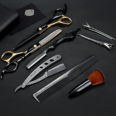 Professional Hair Shears Thinning Scissors Set, Fcysy Barber Shears Hair Cutting Scissors Kit, Hairdresser Trimming Salon Supplies