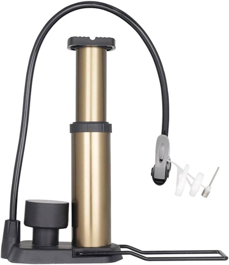 Bike Pump,Portable Mini Multi-Functional Bike Floor Pump, Bicycle Ergonomic Air Pump Bike Tire Pump Universal,for Car Bicycle Motorcycle Basketball & Other Inflatables (Color : Silver)