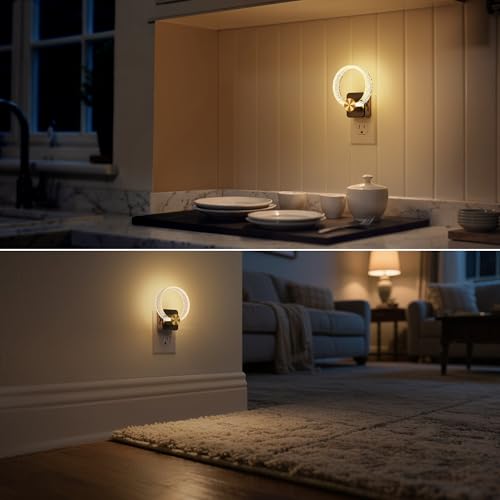 Image of DORESshop LED Night Lights Plug Into Wall，Acrylic Decorative Night Light
