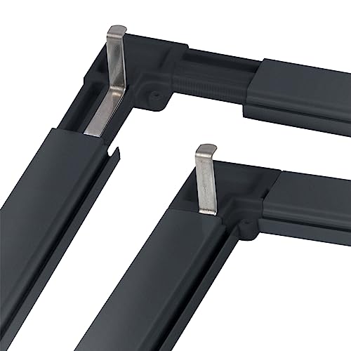 SAMUFLY Fliegengitter mit Alurahmen anthrazit 80x100cm Fensterschutz Insektenschutzgitter für Fenster Fliegennetz Mückenschutz Insektenschutzrahmen