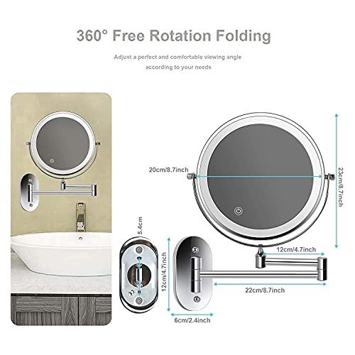 Miroir cosmétique pivotant 360° grossissant 10X pour soin visage et rasage - 8