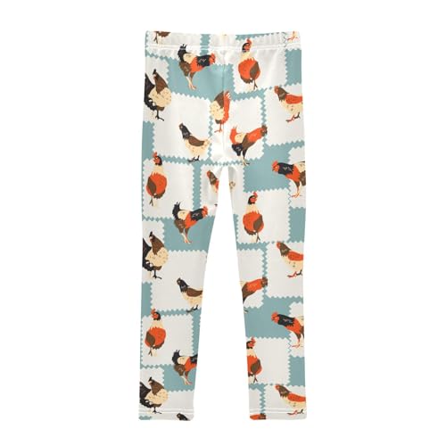 Girls Basic Leggings Baby Girls Pants Chicken Plaid Soft Footless Stretchy Tights Pants 4-10Y2