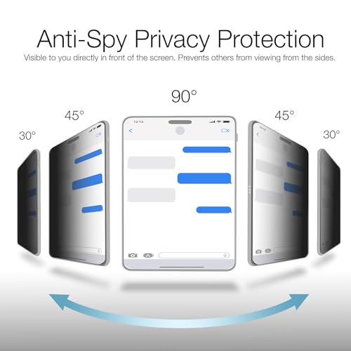 BoxWave Screen Protector Compatible with Rigol DP711 - ClearTouch Crystal Privacy (2-Pack), Privacy Screen Protector Flexible Film Clear - Image 3