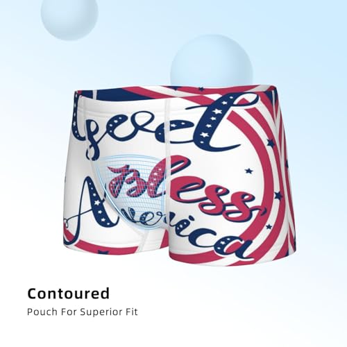 Boys' Cotton Boxer Brief Soft Underwear-God Bless America Patriotic Star4