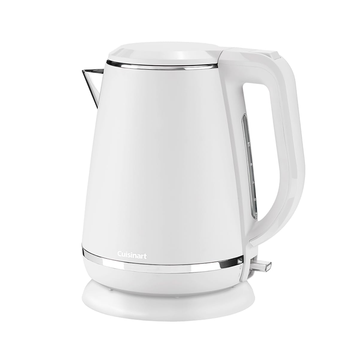 Cuisinart Elektrokocher, Schnellkochen, kabelloser Wasserkocher, 3 kW, weiß, Edelstahl, mattes Finish, Fassungsvermögen 1,5 l, Teil der koordinierten Teekannen- und Teekannensets