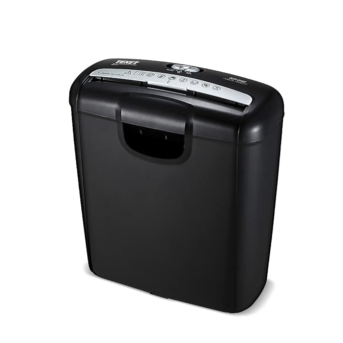 Texet PS-SC1EX Portable Strip Cut Shredder for Both Paper & Credit & Debit Cards | Cuts 6 Sheets at a time | | 10L Waste Bin | Auto Start/Stop sensors & 3 Mode Controls | 1 Year Warranty at Rs. 1699