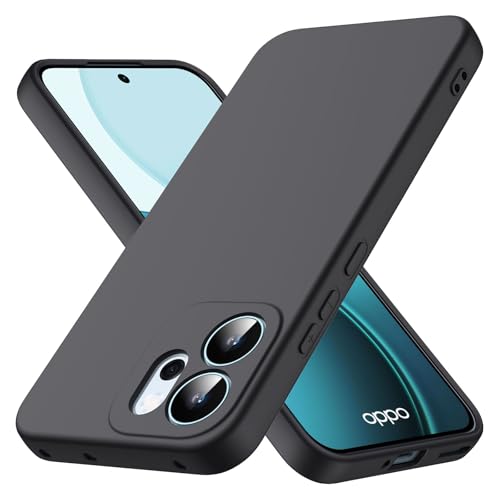 Byvuwiay Cover per OPPO Reno 14 F/FS 4G / 5G, Morbida Silicone Liquida TPU Protettivo Ultra Slim Custodia Antiurto Custodia per OPPO Reno 14 Fs 5G - Nero