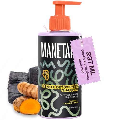Image of MANETAIN Gentle Detoxifying Shampoo 237ml - Deep Cleansing for Oily Scalp & Fine Hair