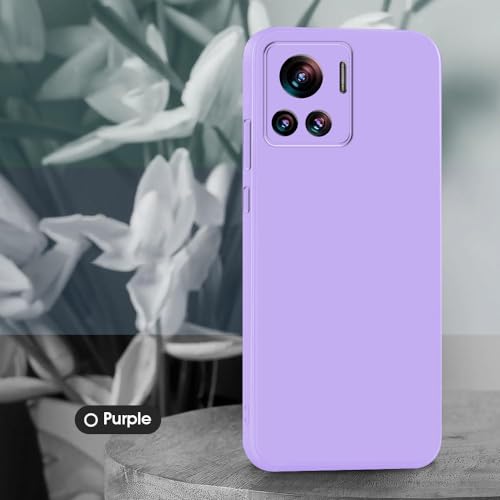 Image of Back Cover for Motorola Edge 30 Ultra 5G | Full Camera Protection | Premium Liquid Silicon Case | Flexible Bumper Case for Motorola Edge 30 Ultra 5G (Purple)