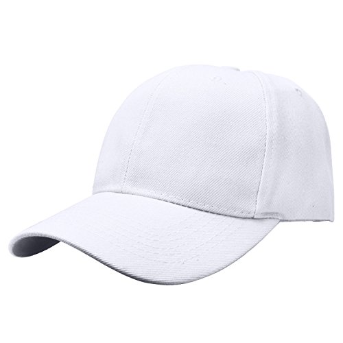 TZ Promise 12 Pack Wholesale Unisex Plain Solid Color Adjustable Baseball Caps Hats (White) - Thumbnail 2