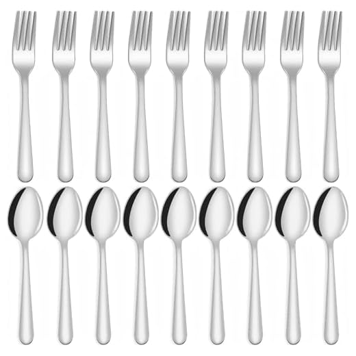 Unokit 24-Piece Spoons and Forks Set Silverware Set - Forks and Spoons Food Grade Stainless Steel Silverware for Home, Kitchen and Restaurant, 12-Fork and 12-Spoon, Mirror Polished&Dishwasher Safe