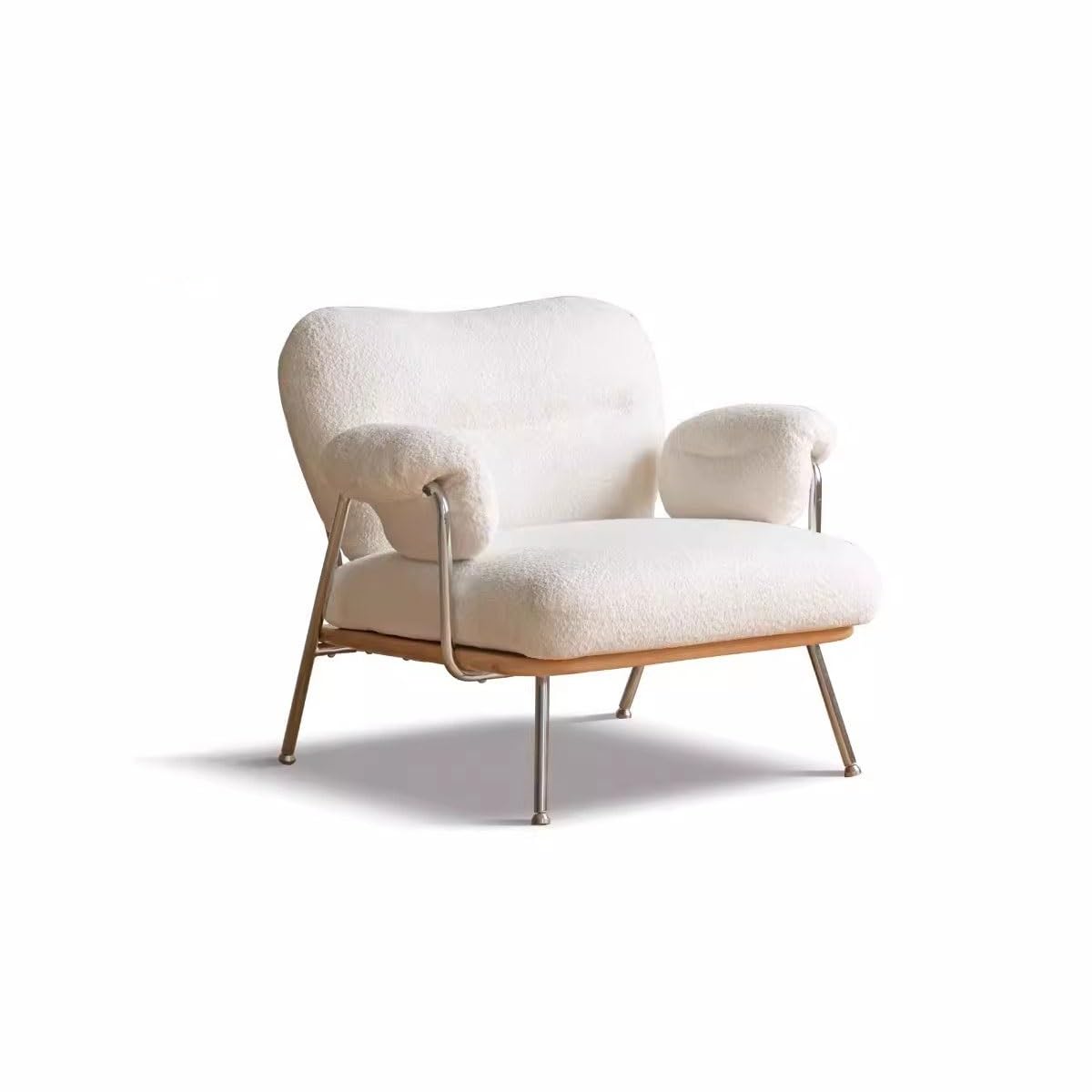 Small Sofa Nordic Sofa Chair with Armrests Small Sofa White Lazy Sofa Suitable for Small Space Apartments Living