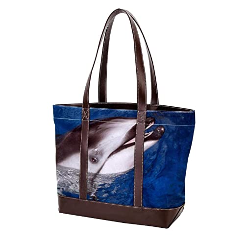 Sac à main dauphin animaux grand cabas pour femme qui résout le manque de rangement