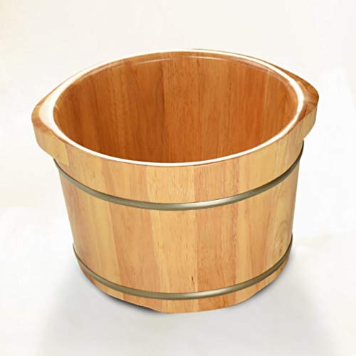Wood Foot Bath Bucket Foot Soak Bucket, Foot Basin for Adults, Foot Tub for Soaking Feet, Wood Bucket for Pedicure, Foot Bath Spa Tub Super Easy to Use Anniversary Selfless Dedic,A