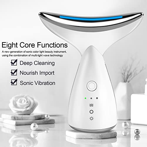 Commodery Microglow Handset, Red Light Therapy For Face, Face Lift Device, Skin Beauty Device For Face And Neck, 3 In 1 Portable Electric Face Massager(White) Aidmtong #TOP1