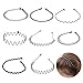 Produktbild TAZEMAT 8 Stück Welle Metall Stirnband Haarbänder Unisex Metall Schwarz Haarband Multi-Stil Frühling Wellen Haarreif Für Herren Frauen beim Sport Duschen Makeup