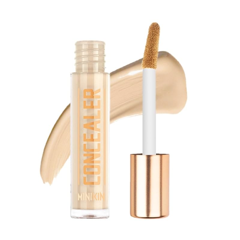Character Minikin Concealer – Full Coverage Liquid Formula | 16H Long-Lasting Matte Finish | Hydrating & Oil-Control | Lightweight, Crease-Free, Ideal for Under-Eye & Spot Correction