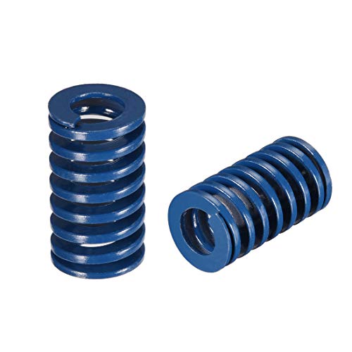 sourcing map 18mm OD 30mm Long Spiral Stamping Light Load Compression Die Spring Blue 2Pcs