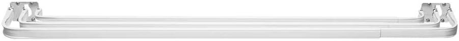 Triple curtain rod 31" to 48" white