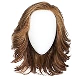 Raquel Welch Flip The Script Mid-Length Layered Wig With Lace Front and Memory Cap lll, Average Cap Size, RL12/16 Honey Toast