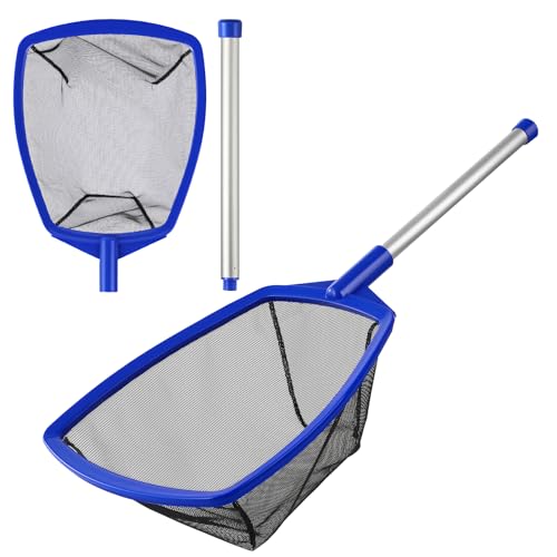 Pool Hot Tub Skimmer Spa Net - Pool Skimmer Net with Aluminum Pole, 26.4'', Ultra Fine Mesh Net Skimmer Rake, Swimming Pool Hand Leaf Skimmer Net, Fast Clean Leaves, Debris for Pond Spa Hot Tub