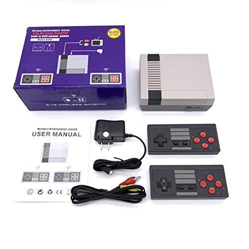 image for Nicico Wireless Classic Handheld Game Console, Built-in 620 Classic Ga