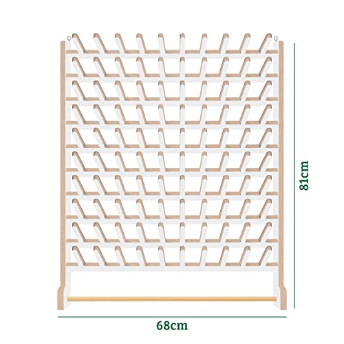 Porta Fio Madeira 100 Cones Carretel Linha Suporte Para Viés