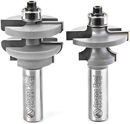 Amana Tool - 55428 Carbide Tipped 2Piece Architectural Stile & Rail 1-15/32 Dia x 1 Inc