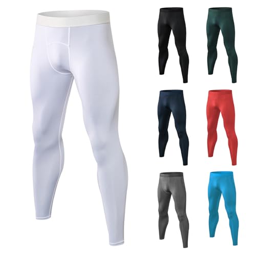 Mens Compression Pants, Quick Dry Athletic Running Leggings Workout Football Basketball Baselayer Bottoms Sports Pant4